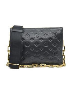 $4950 Louis Vuitton Lambskin Embossed Monogram Coussin PM